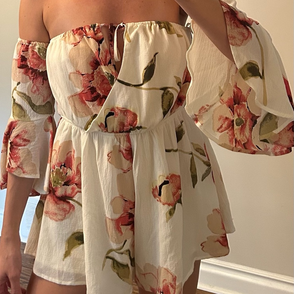 Floral Off-Shoulder Romper